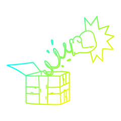 cold gradient line drawing trick present with boxing glove