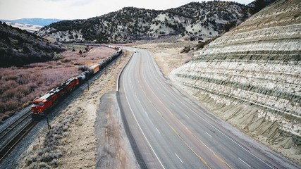 Train through canyon