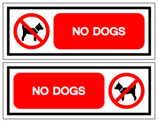 No Dogs Symbol Sign, Vector Illustration, Isolate On White Background Label .EPS10