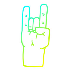 cold gradient line drawing cartoon