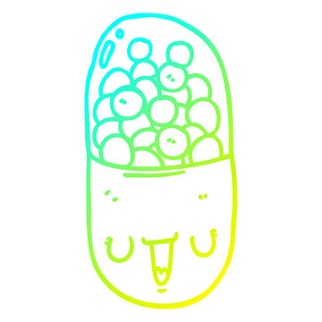 recommend clip art: cold gradient line drawing cartoon medical pill