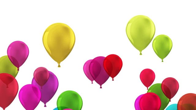Colorful party balloons looped version