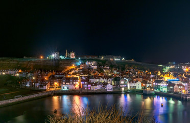 Whitby at night.