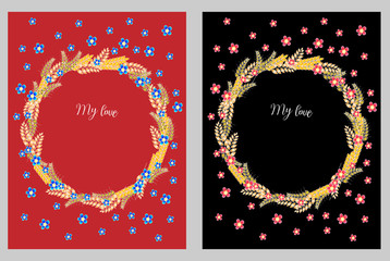 bright greeting card for the holiday of Valentine's day