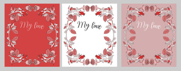 bright greeting card for the holiday of Valentine's day