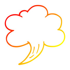 warm gradient line drawing cartoon gust of air