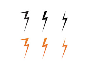 electric Vector lightning icon logo and symbols