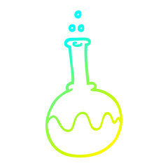 cold gradient line drawing cartoon science experiment
