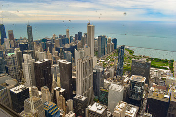 Fototapeta premium aerial view of chicago