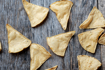 Mexican totopos tortilla chips