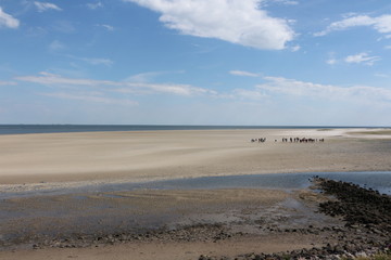 Blick über den Strand bei Wittdün auf der Nordseeinsel Amrum