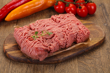 Raw turkey minced meat