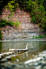 Obraz na płótnie Canvas mountain river, landscape in the Carpathian Mountains, view on the rock