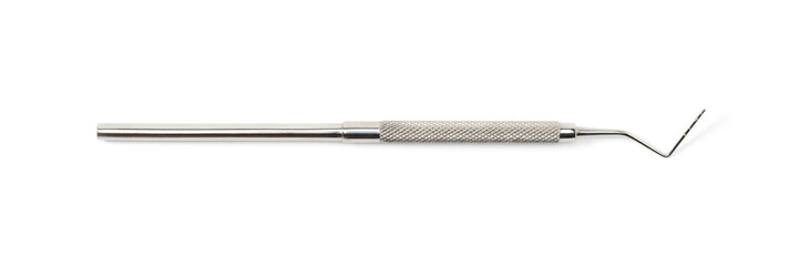 Dentist equipment: Diagnostic single-ended periodontal probe, stainless steel explorer. Dental tool...