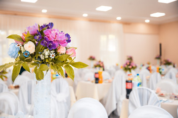 tables at the wedding