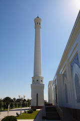 White mosque in Tashkent Uzbekistan