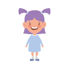 baby girl standing smiling on white background