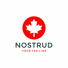 Maple leaf logo design concept.