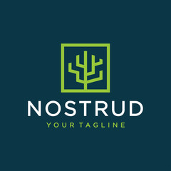 Tree logo design concept. Suitable for technology logo.