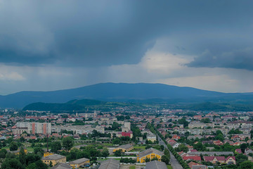 Rain in the mountains at Mukachevo in Transcarpathia