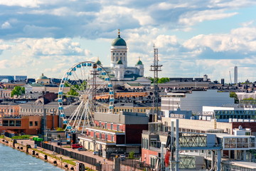 Helsinki Cathedral and Ferris wheel, Finland