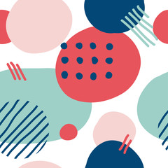 Simple seamless pattern with abstract shapes