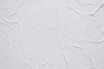 White creased poster texture. Abstract background.
