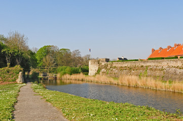 Fototapeta na wymiar Le mura di Bergues, Pas-de-Calais, Hauts-de-France 