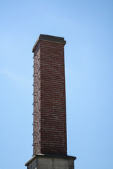 old brick chimney