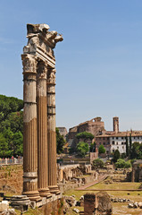 Fototapeta na wymiar Roma, le rovine dei Fori imperiali
