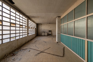 interior of an old office building