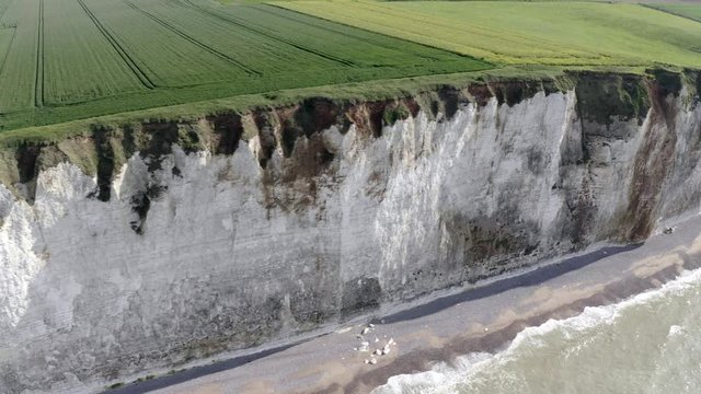 Aerial, Coast Of The Normandie, France, flat version