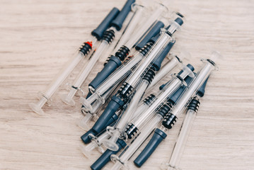 Treatment against addiction. Vaccination of people. Insulin injection