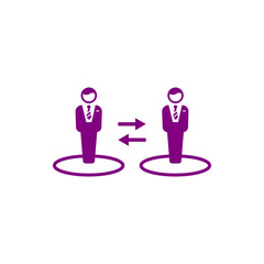 Business decision, business plan, decision making, management, plan, planning, strategy purple color icon