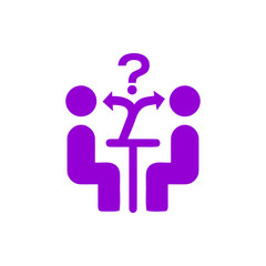 Business decision, business plan, decision making, management, plan, planning, strategy violet color icon