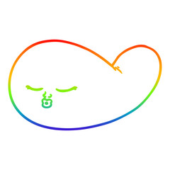 rainbow gradient line drawing cartoon gall bladder