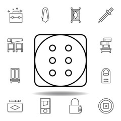 magic dice outline icon. elements of magic illustration line icon. signs, symbols can be used for web, logo, mobile app, UI, UX
