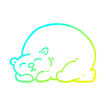 recommend clip art: cold gradient line drawing cartoon content bear sleeping