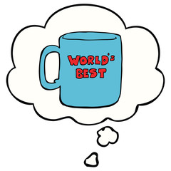 worlds best mug and thought bubble
