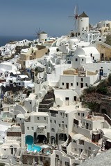greek village on santorini island