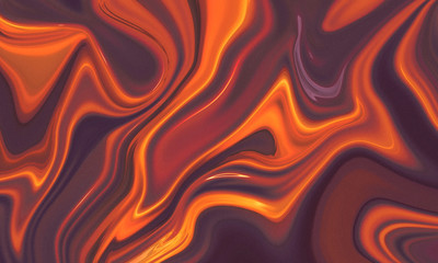 Orange liquid fluid abstract marble texture