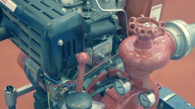 Industrial autonomous water pumps operate on gasoline and pump a lot of water in agriculture, during construction, and also in extinguishing fires. A new sample is presented for review at the exhibiti