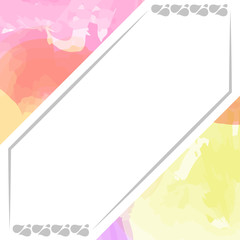 Retro watercolor frame with lorem ipsum text - Vector