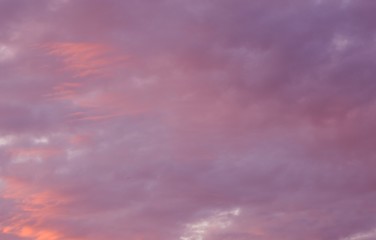 Naklejka na ściany i meble Clouds in the sky. The evening sunset.