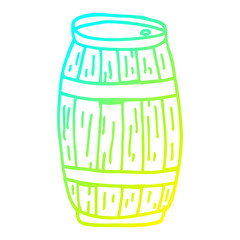 cold gradient line drawing cartoon barrel