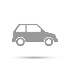 car black simple icon on white background for web design