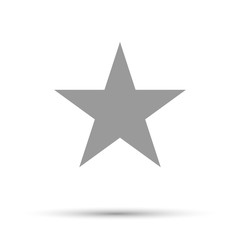 Gray star icon vector design element. White background