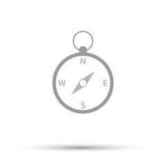 Compass icons on white background. Vector illustration.