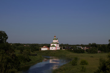 Summer city landscape in Suzdal Russia
