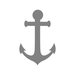 The gray anchor icon is depicted on a white background.